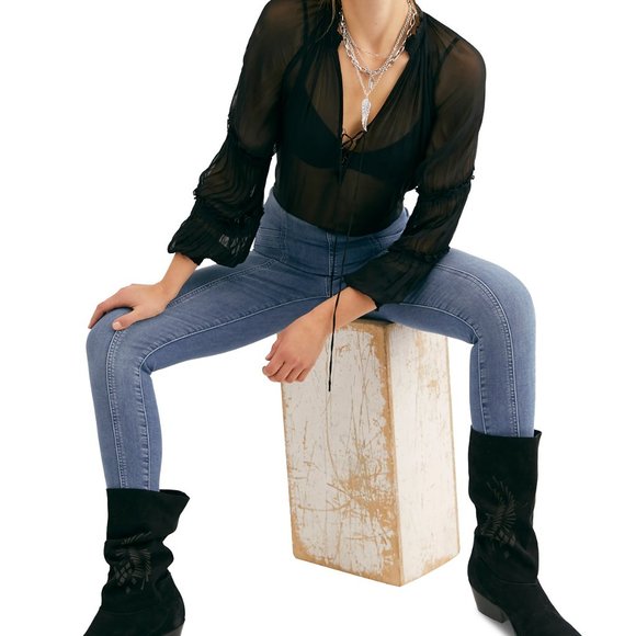 NWT Free People We the Free Feel Alright Skinny Jeans - Picture 2 of 10